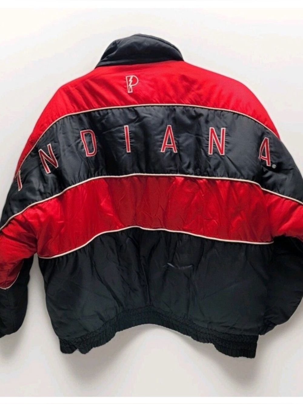 Pro Player Indiana IU Hoosiers Spellout Puffer Bomber Jacket Reversible Men's XL